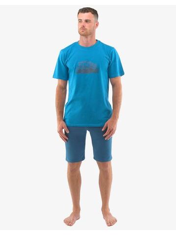 Pánské pyžamo krátké 79128P - měsíc petrolejová