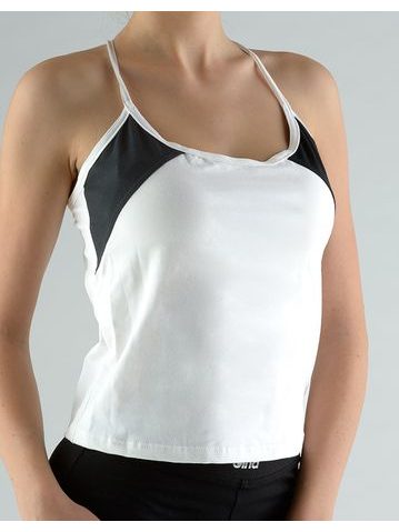 Dámská košilka, úzká ramínka, šité 98049P - bílá černá