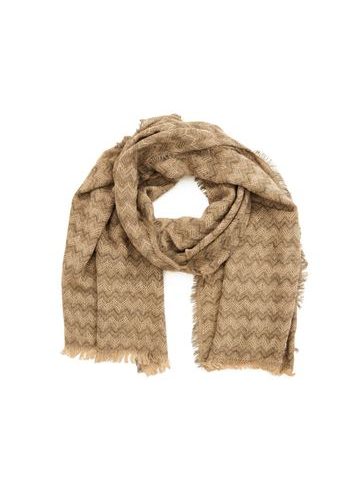 Dámský šál cik cak - hořčicový