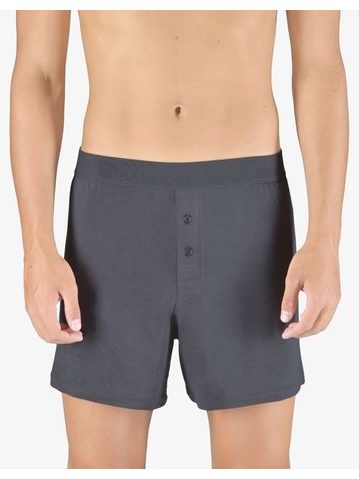 Pánské trenky volné, šité, jednobarevné Eco Bamboo 75195P - tm. šedá