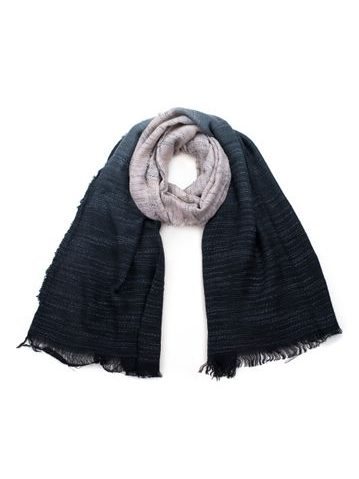 Teplý šál stínovaný - tmavě šedý