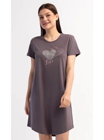 Luxusní noční košilka Linda růžová
