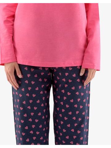 Dámské pyžamo dlouhé Holly Jolly - tmavě zelená