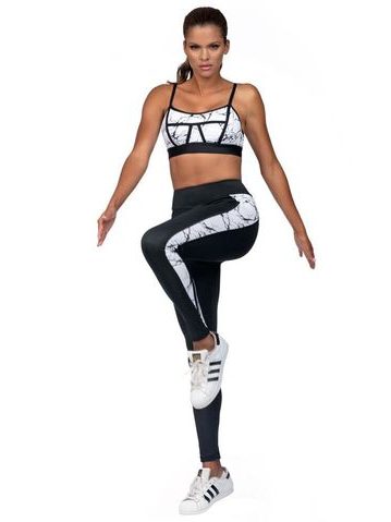 Fitness legíny Amy mramorované