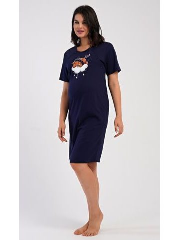 Dlouhá noční košilka Panay modrá