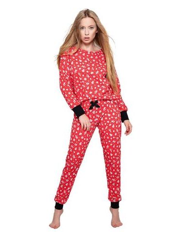Dámské pyžamo Sue červené s perníčky