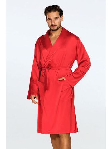Pánský saténový župan Lukas červený