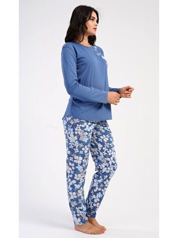 Pánský dlouhý hřejivý župan se šálovým límcem LILLY a JACK EXTRA tmavě modrá