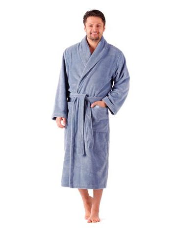 Pánský dlouhý savý župan se šálovým límcem TAMPA denim