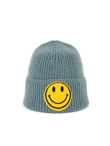 Roztomilá čepice pro děti šedomodrá