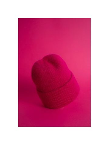 Pletená ušanka růžovobílá