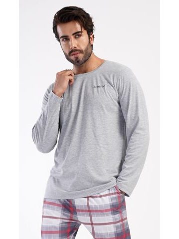 Pánské pyžamo dlouhé Loďka - modrá