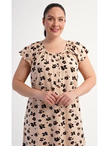Noční košilka Livia plus size růžová