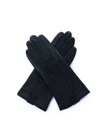 Dámské elegantní kožené rukavice šedé