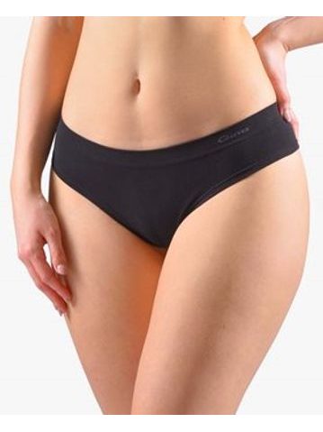 Dámské tanga francouzská, francouzské, bezešvé, bokové, jednobarevné MicroBavlna 04006P - černá