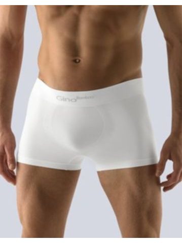 Pánské boxerky s kratší nohavičkou, bezešvé, Bamboo PureLine 53004P - bílá