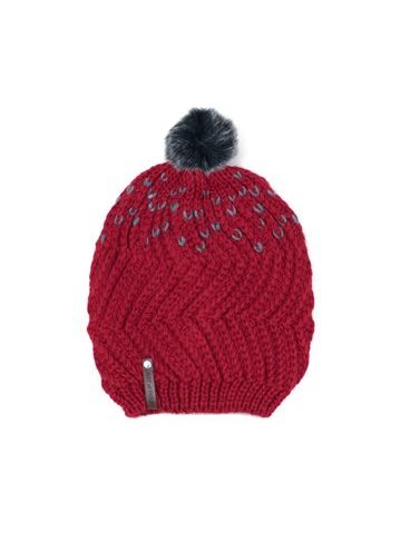 Oversize melírovaná čepice červená