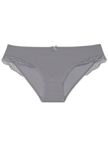 GINA dámské kalhotky klasické mama, větší velikosti, bezešvé, jednobarevné Eco Bamboo 01002P - tm. šedá