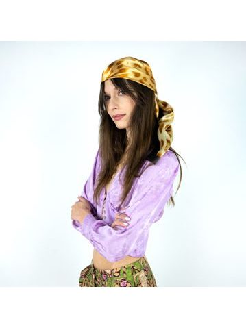 Zelený šátek do vlasů pin-up bandana