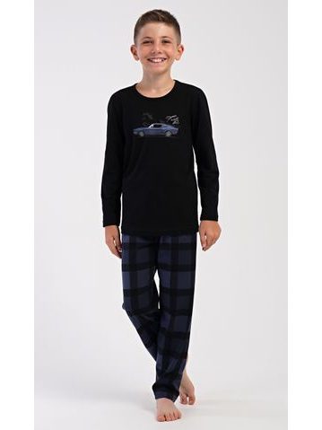 Dětské pyžamo dlouhé Speed - černá