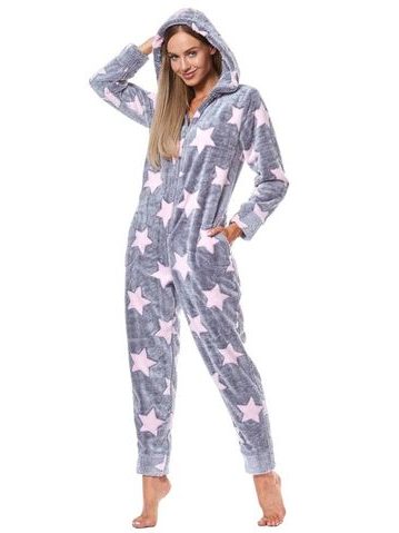Dámský soft overal Ellie šedý hvězdy
