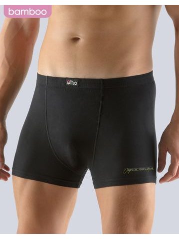 GINA pánské boxerky s kratší nohavičkou, kratší nohavička, šité, s potiskem 73104P - černá apple