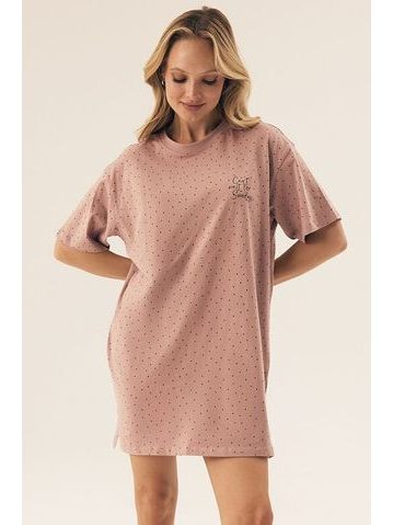 Bavlněná noční košilka Renya světle hnědá