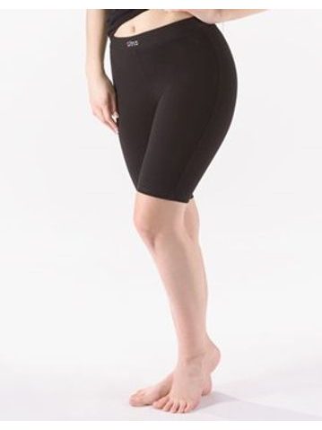 Dámské legíny kratší, krátké, šité, klasické, jednobarevné 93019P - černá
