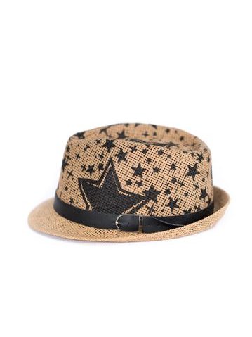 Trilby klobouk s hvězdami hnědý 54cm