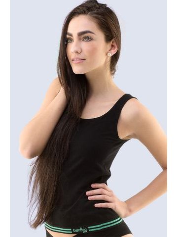 Dámské tílko bezešvé Bamboo 08020P - černá peprmint