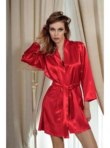 Luxusní saténový župan Colette červený