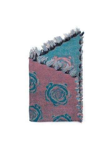 Dámská šála Zimní zahrada vínovomodrá