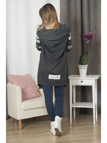 Dlouhý cardigan fuchsiový