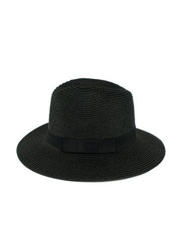 Letní klobouk typu fedora - černý