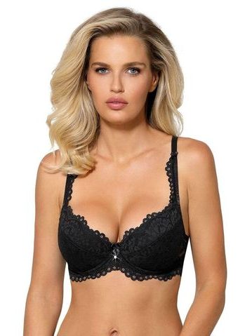 Krajková Push-Up podprsenka Nevia černá