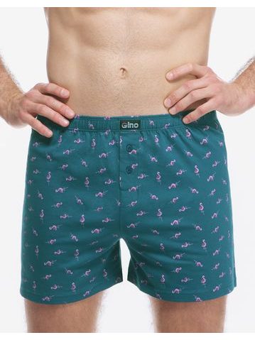 Pánské trenky volné, šité, s potiskem 75217 - petrolejová šípková