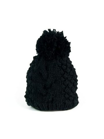 Háčkovaná čepice černá