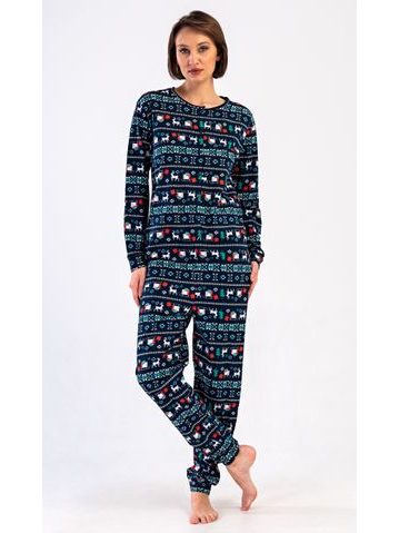 Dámský overal Merry christmas - tmavě modrá