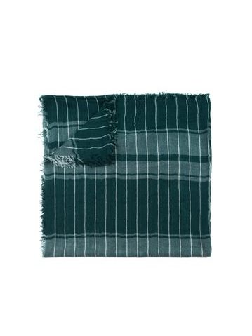 Lehký pruhovaný šál - zelený