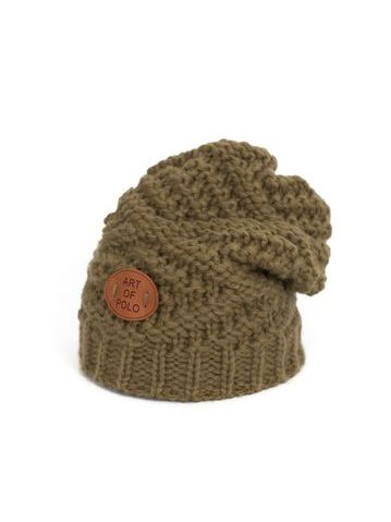 Sada čepice a šála - khaki