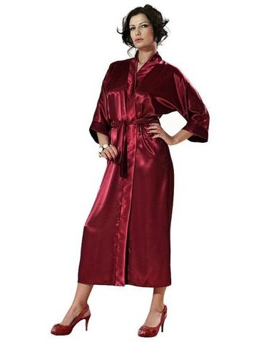 Saténový župan 130 bordó