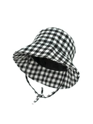 Bavlněný klobouk na léto - černobílý
