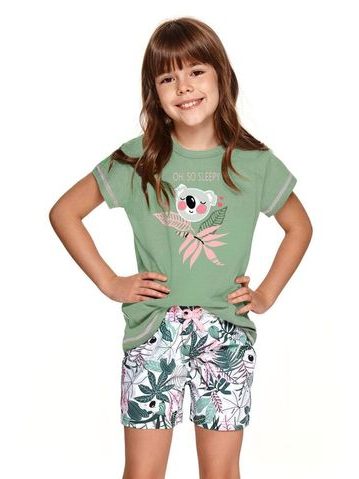 Dívčí pyžamo Hanička zelené s koalou