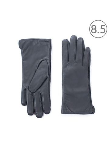 Dámské elegantní kožené rukavice šedé