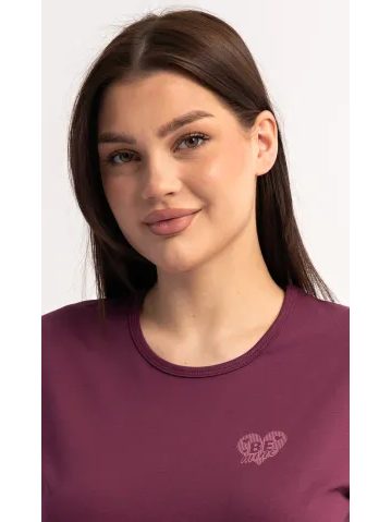 Dámské pyžamo šortky Denisa - vínová