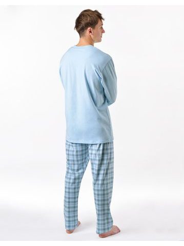 Pánská noční košile s krátkým rukávem Méďa na kole - šedá