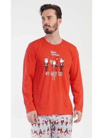 Pánské pyžamo dlouhé Filip - modrá