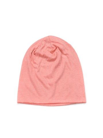 Čepice beanie lososová s kamínky