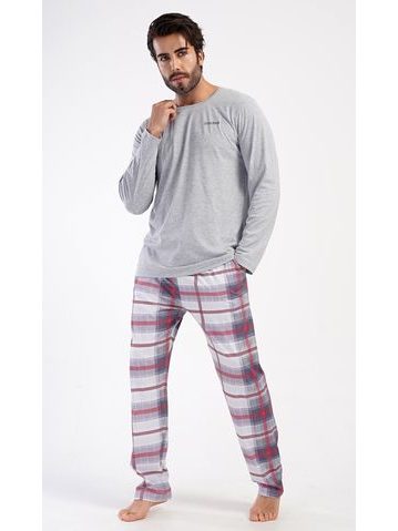 Pánské pyžamo dlouhé Marek - šedá