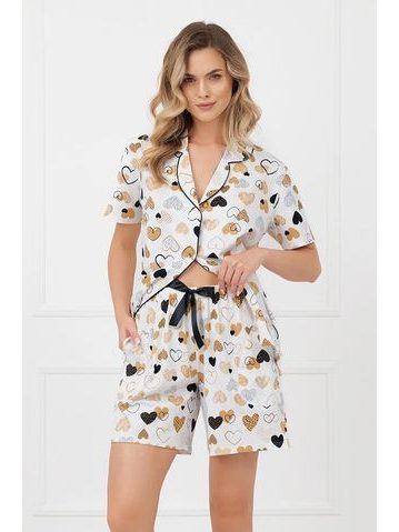 Dámské pyžamo Soreno srdíčka krátké